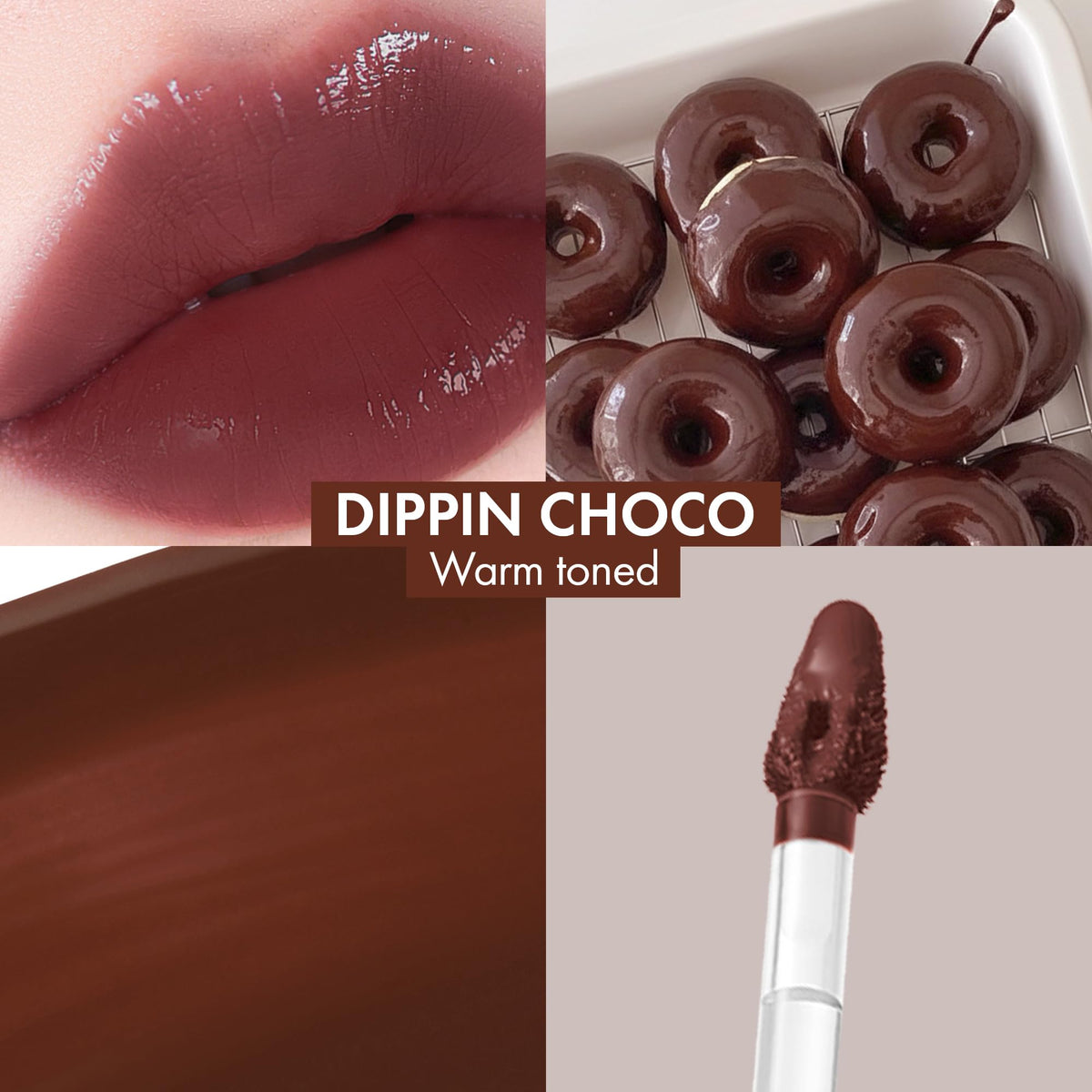Amuse DIPPIN CHOCO applicator close-up illustrating smooth precise application