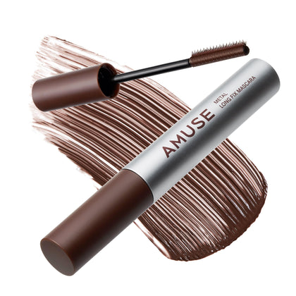 Amuse mascara front packaging showing product and shade benefits