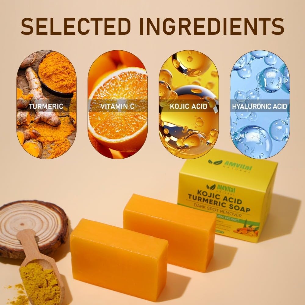 AMVital single soap bar close-up highlighting smooth finish and grip benefit