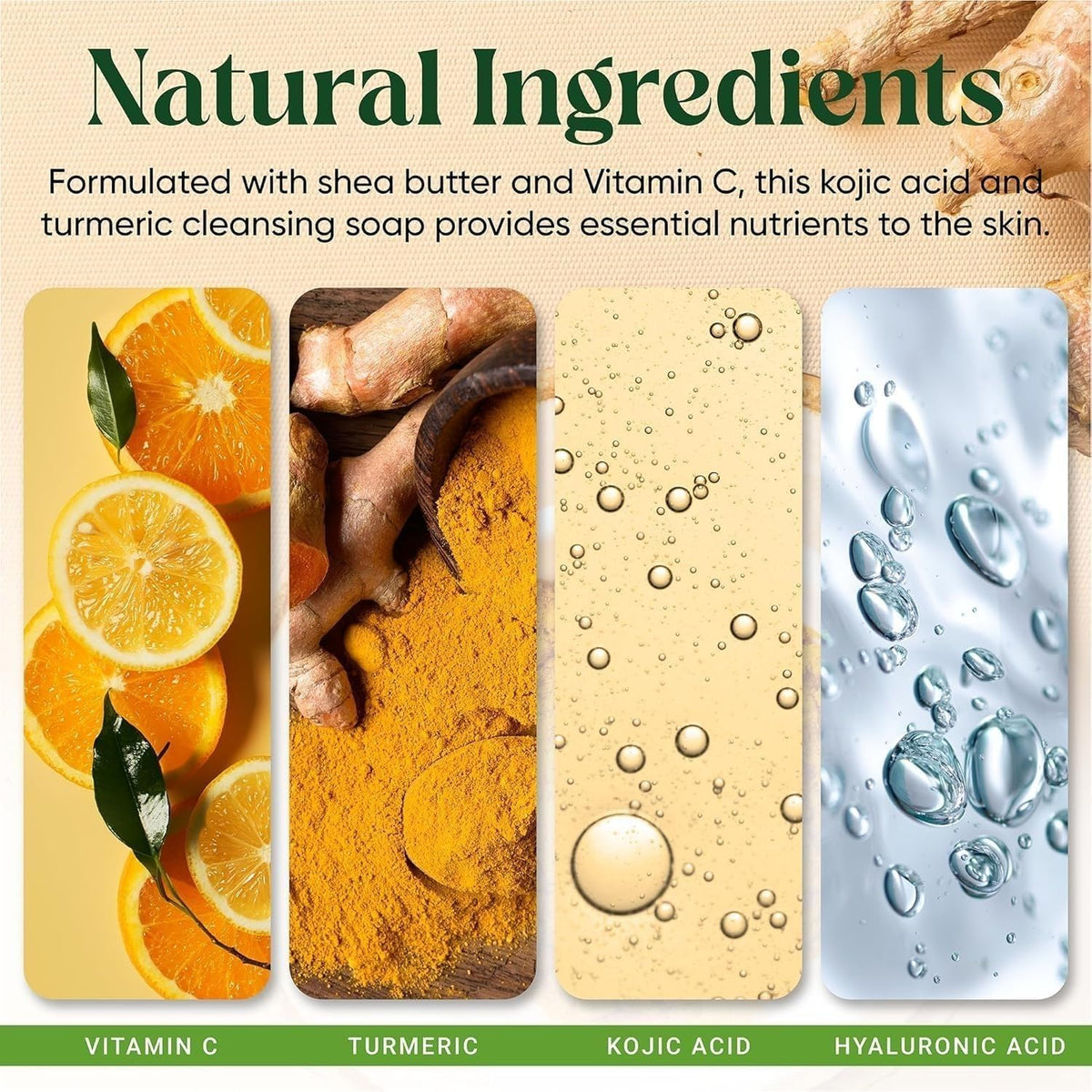 AMVital kojic acid bottle close-up showing active ingredient for evening tone