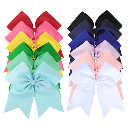 AMYDECOR front view of 12 colorful jumbo bows showing variety and styling options