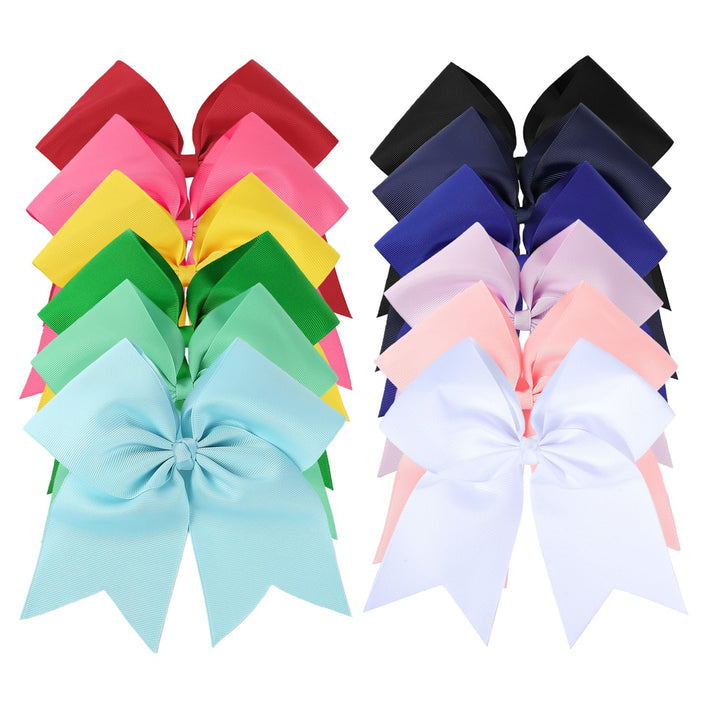 AMYDECOR front view of 12 colorful jumbo bows showing variety and styling options