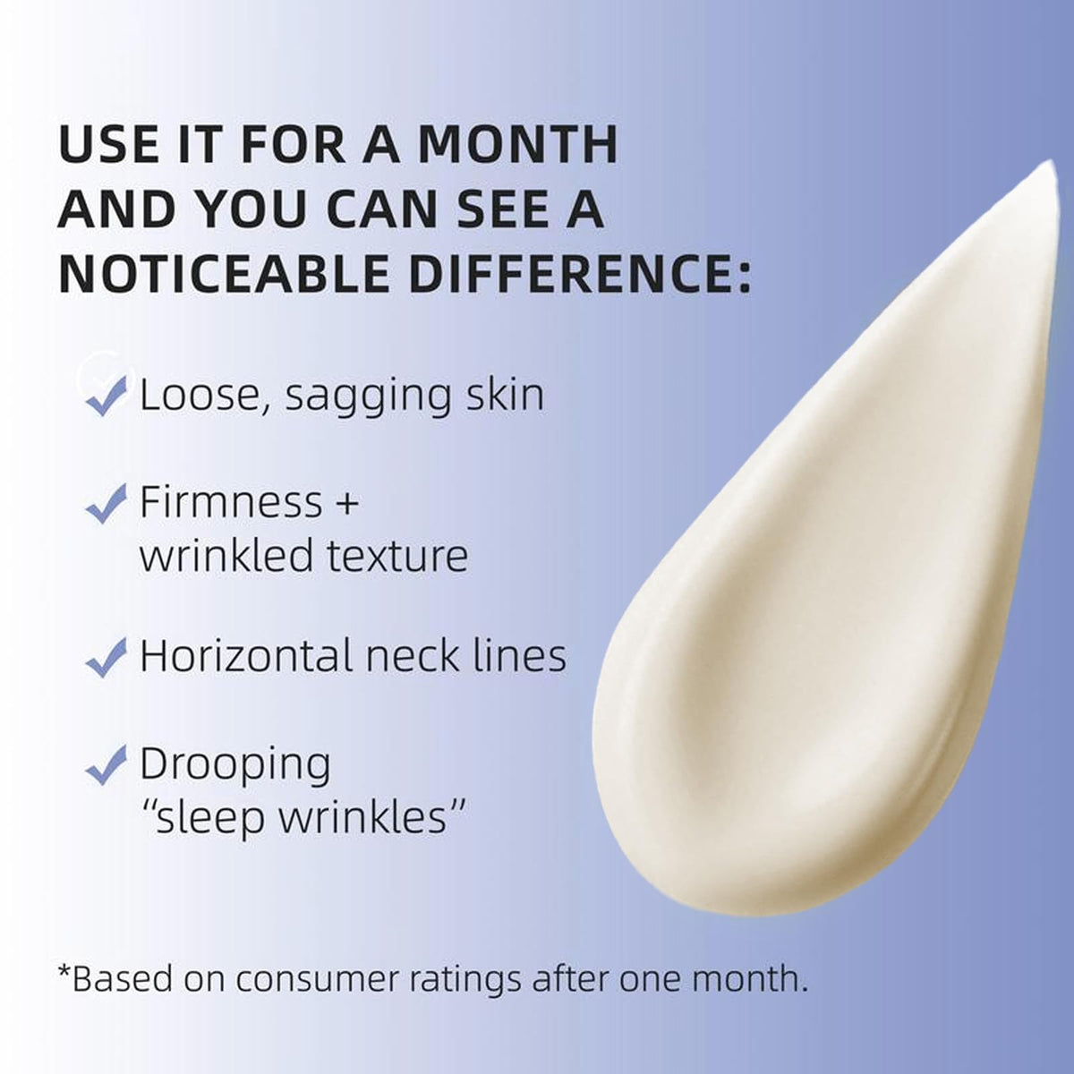 AMZEYE morning routine model applying cream to décolletage for hydrated look