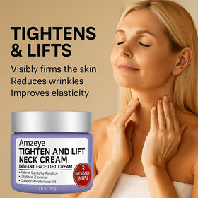 AMZEYE cream texture on finger showing smooth consistency and quick absorption