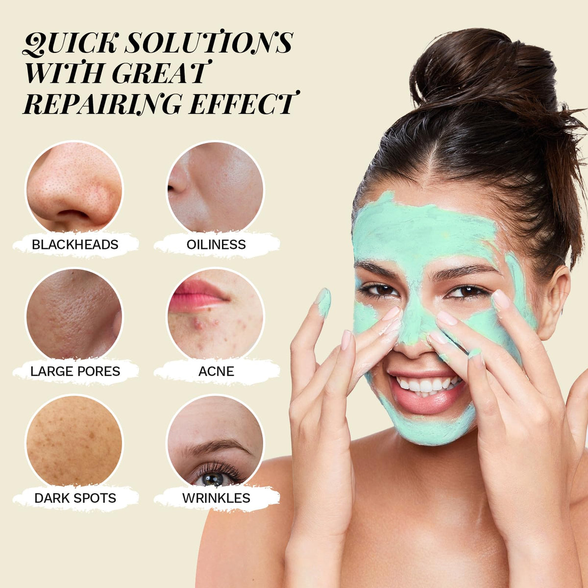 ANAI RUI applicator next to open jars for hygienic, even mask application