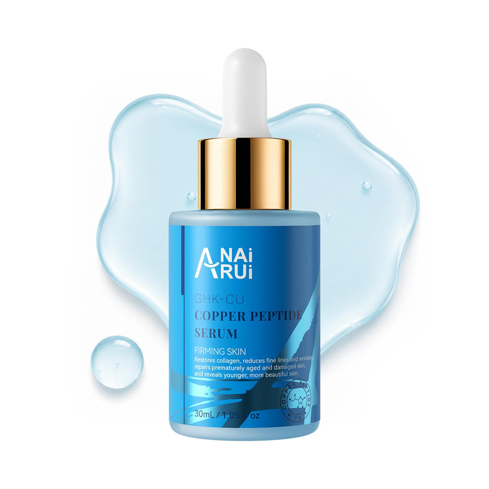 ANAI RUI front packaging showing clean copper peptide serum, clear benefits