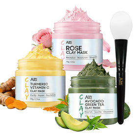 ANAI RUI front packaging trio showing three masks and brush for convenient spa treatments