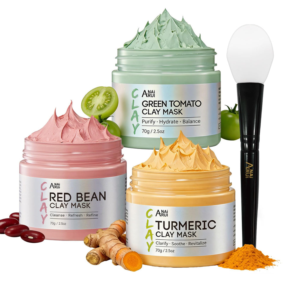 ANAI RUI front packaging trio showing three travel-size jars and benefits