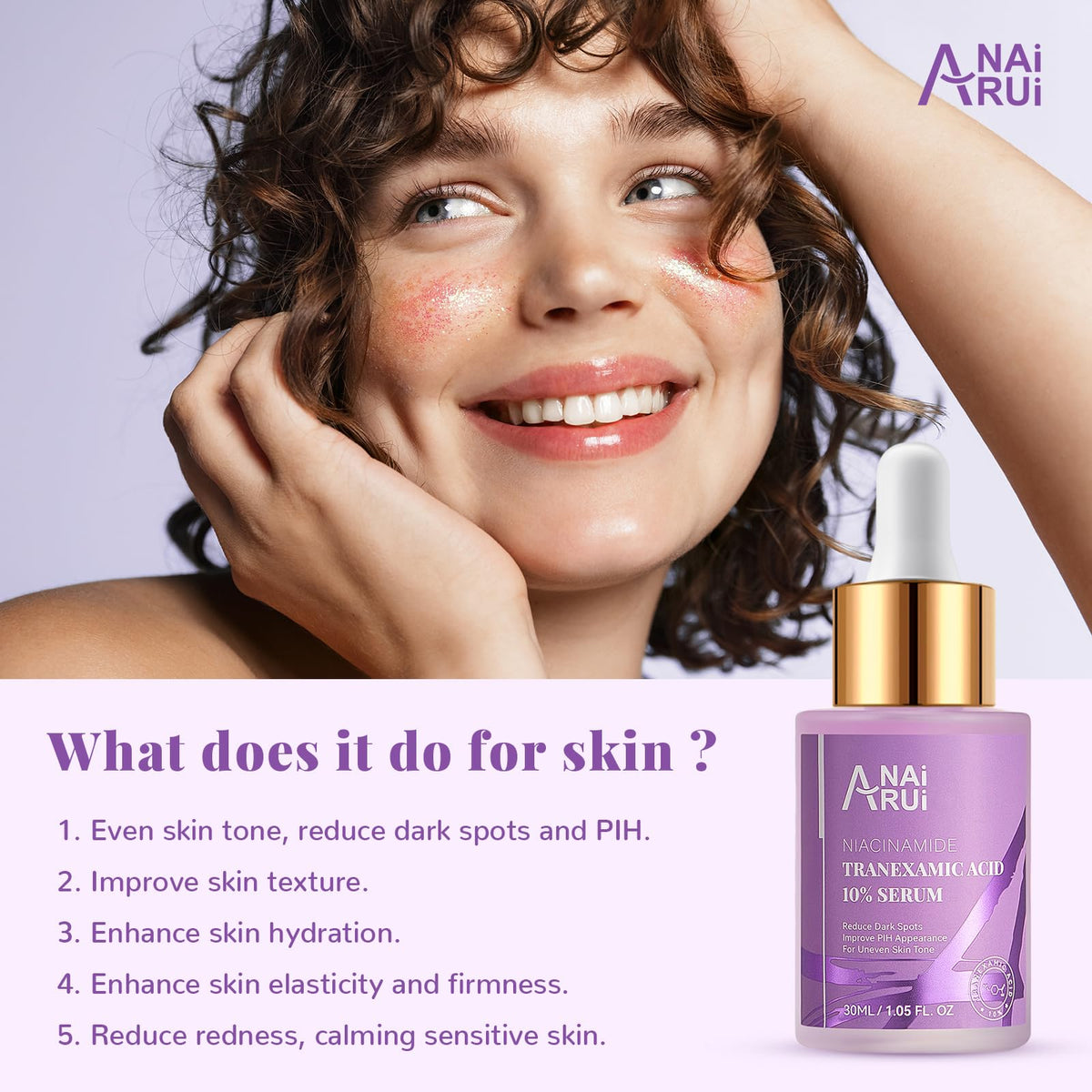 ANAI RUI dropper dispensing serum highlighting easy controlled application