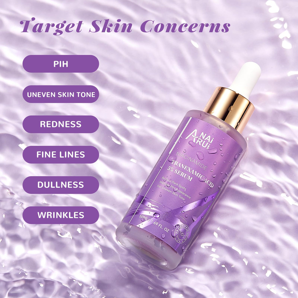 ANAI RUI 50ml next to common object showing true size and value