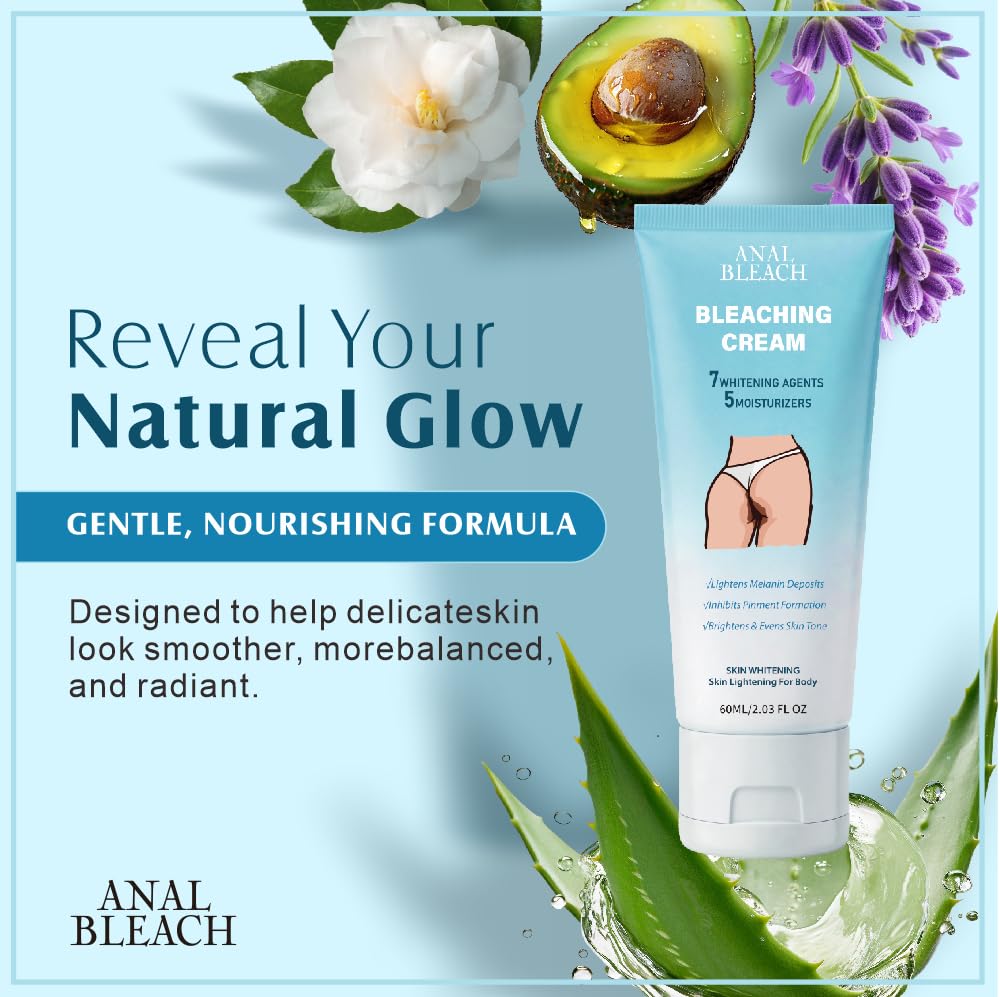 anal bleach texture close-up highlighting creamy, fast-absorbing formula