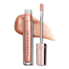 Anastasia Beverly Hills front packaging showing Amber Sparkle gloss and mirror-like shine