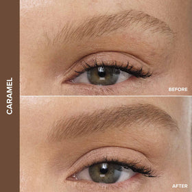 Anastasia Beverly Hills pencil drawing hair-like strokes on model for precise brows