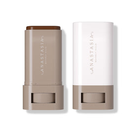 Close-up of Anastasia Beverly Hills balm texture melting on skin, shows smooth blendability benefit