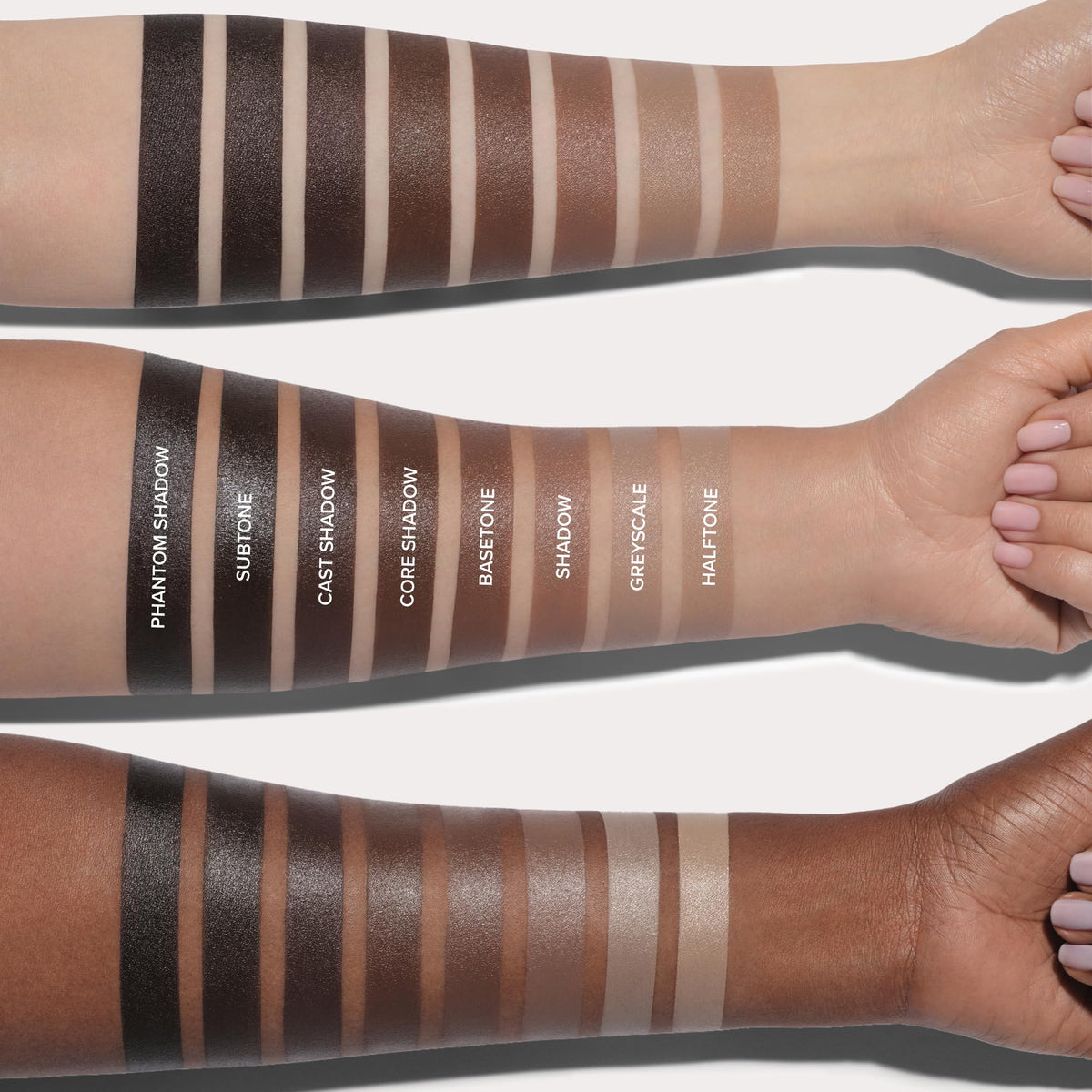 Anastasia Beverly Hills label close-up, highlights shade information and clean ingredients benefit