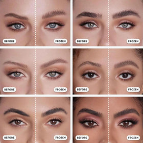 Anastasia Beverly Hills product next to common items indicating compact travel-friendly size