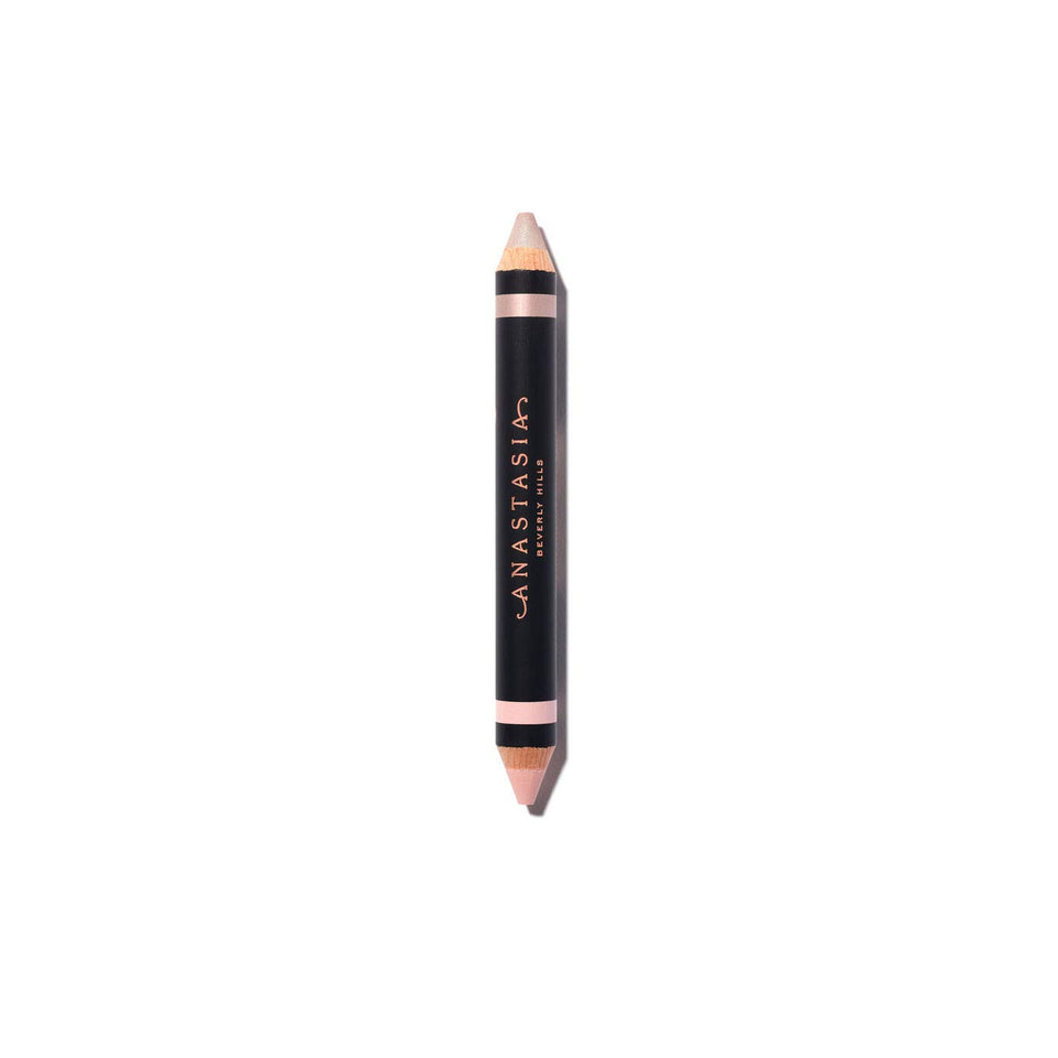 Anastasia Beverly Hills front view of dual-ended pencil showing palette and compact design for portability