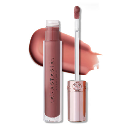 anastasia beverly hills front packaging showing dusty rose gloss and branding for instant shine