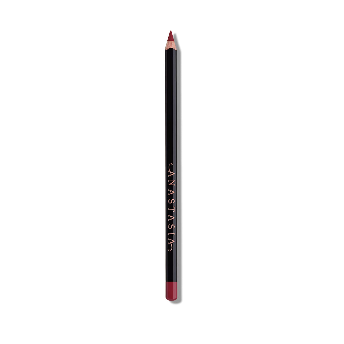 Anastasia Beverly Hills lip liner front packaging showing Blackberry shade and branding benefit: precise color