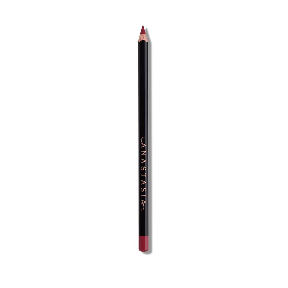 Anastasia Beverly Hills lip liner front packaging showing Blackberry shade and branding benefit: precise color