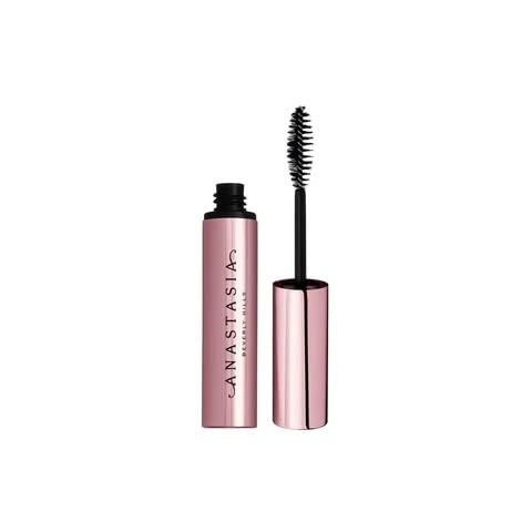 Anastasia Beverly Hills mini clear brow gel front view showing compact tube and brush for precise travel hold
