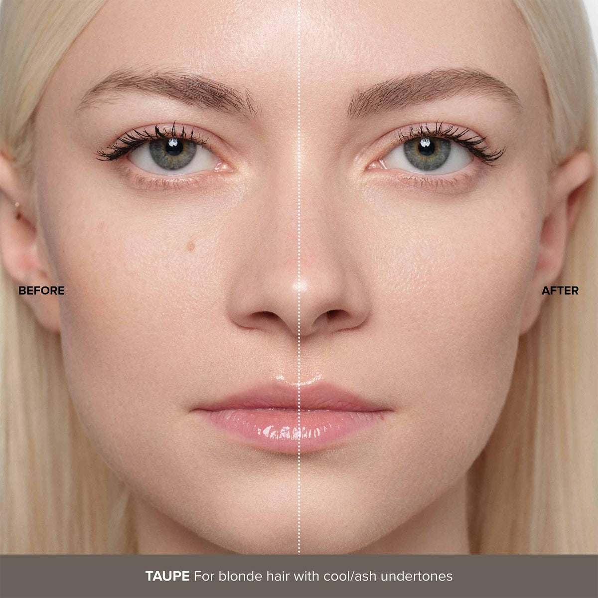 Anastasia Beverly Hills tapered spoolie applying gel for precise grooming benefit