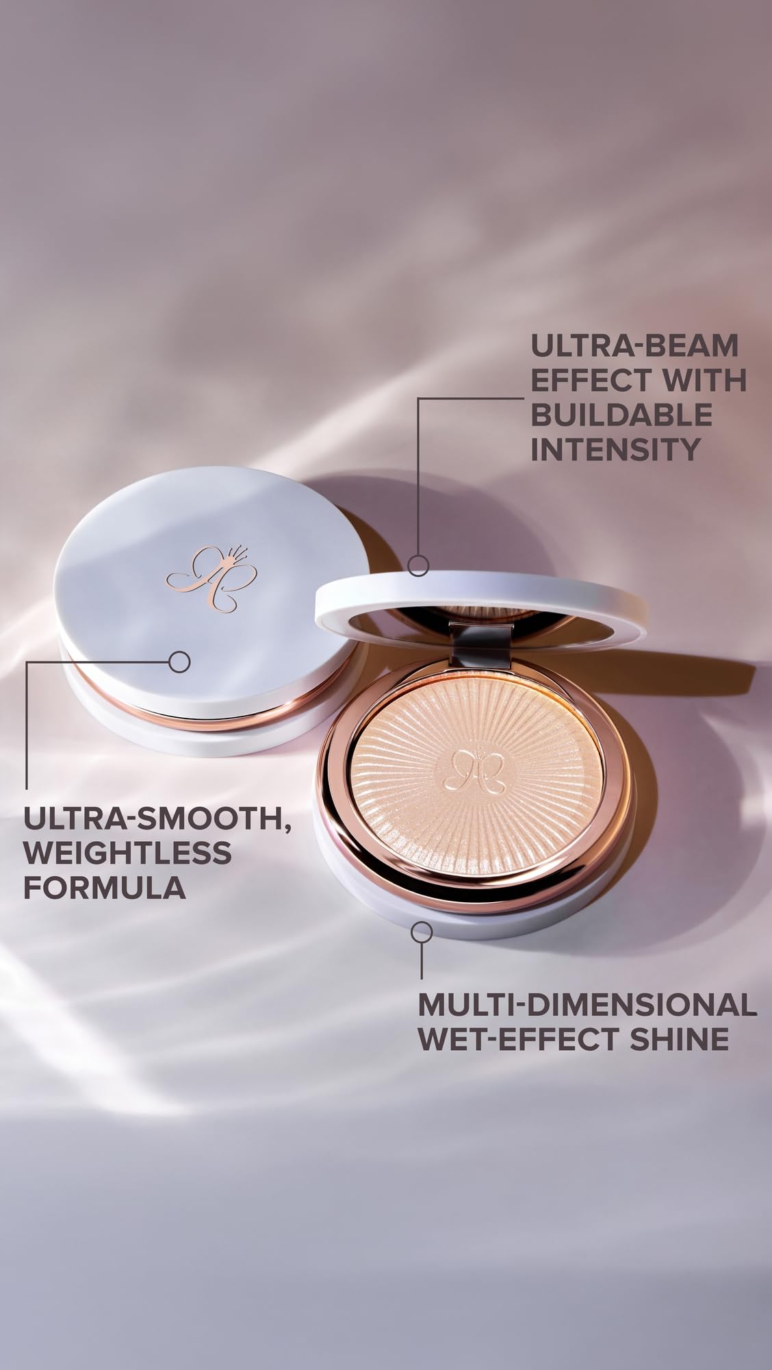 Anastasia Beverly Hills compact in lifestyle setting for travel-friendly application
