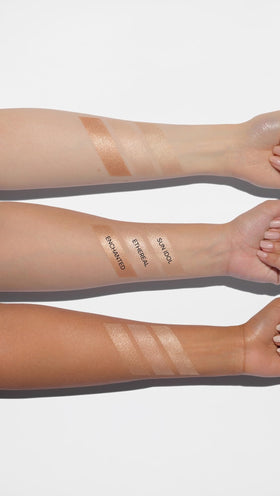 Anastasia Beverly Hills highlight applied to cheekbone demonstrating luminous finish