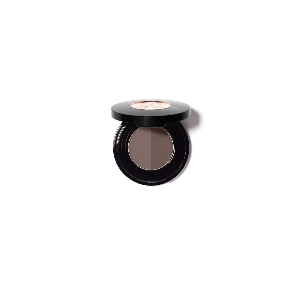 Anastasia Beverly Hills front view of compact showing dual shades and slim case for portability
