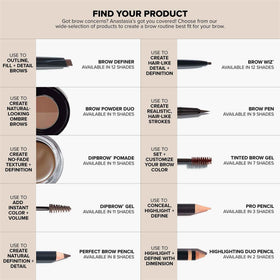 Anastasia Beverly Hills pencil tucked in makeup bag for travel convenience