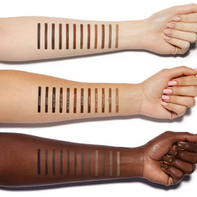 Anastasia Beverly Hills packaging label showing shade Ebony and ingredient transparency benefits