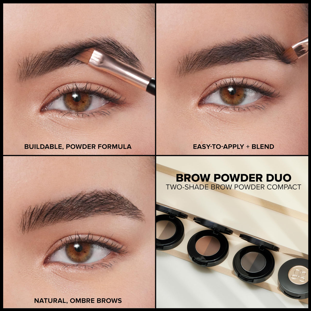 Anastasia Beverly Hills brow powder applied with angled brush for precise shaping
