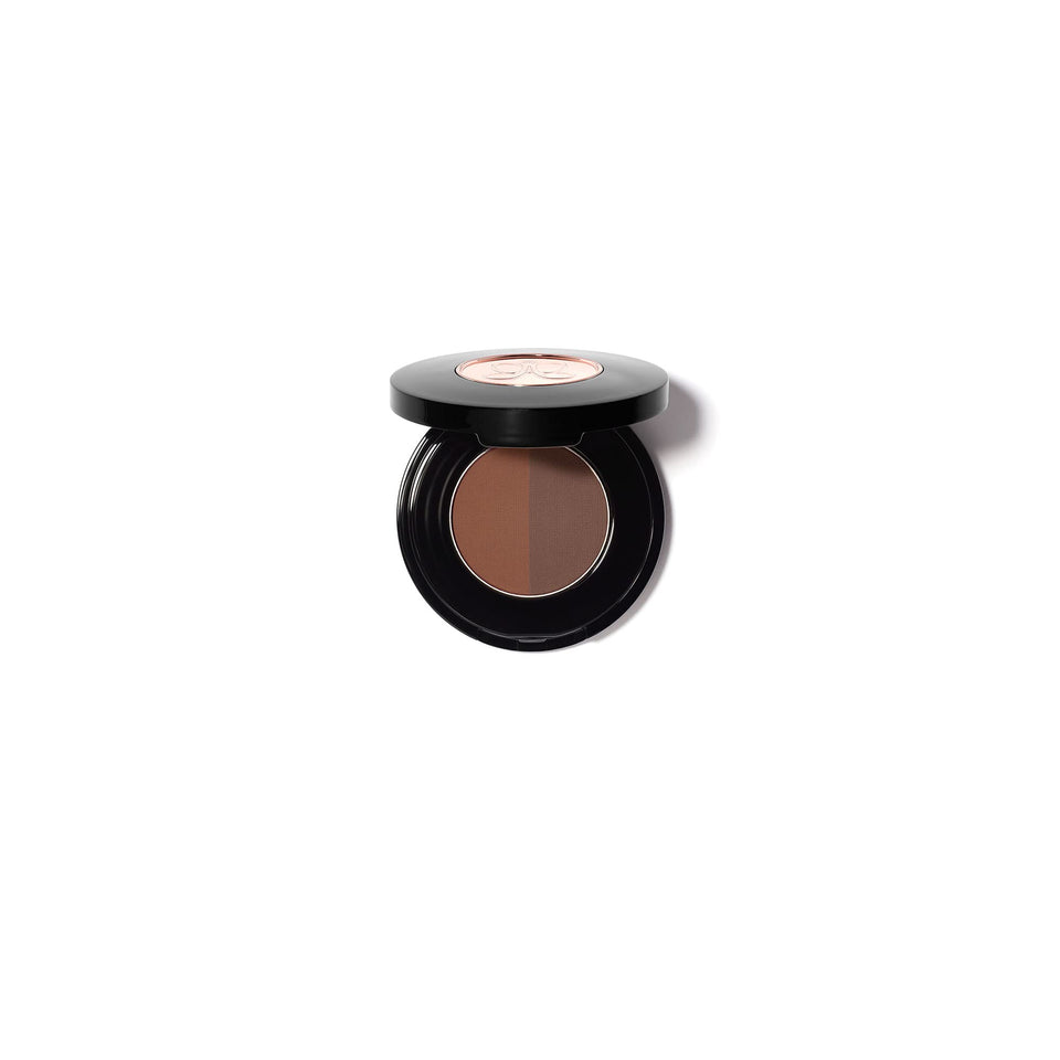 Anastasia Beverly Hills compact front view shows sleek packaging and brand identity