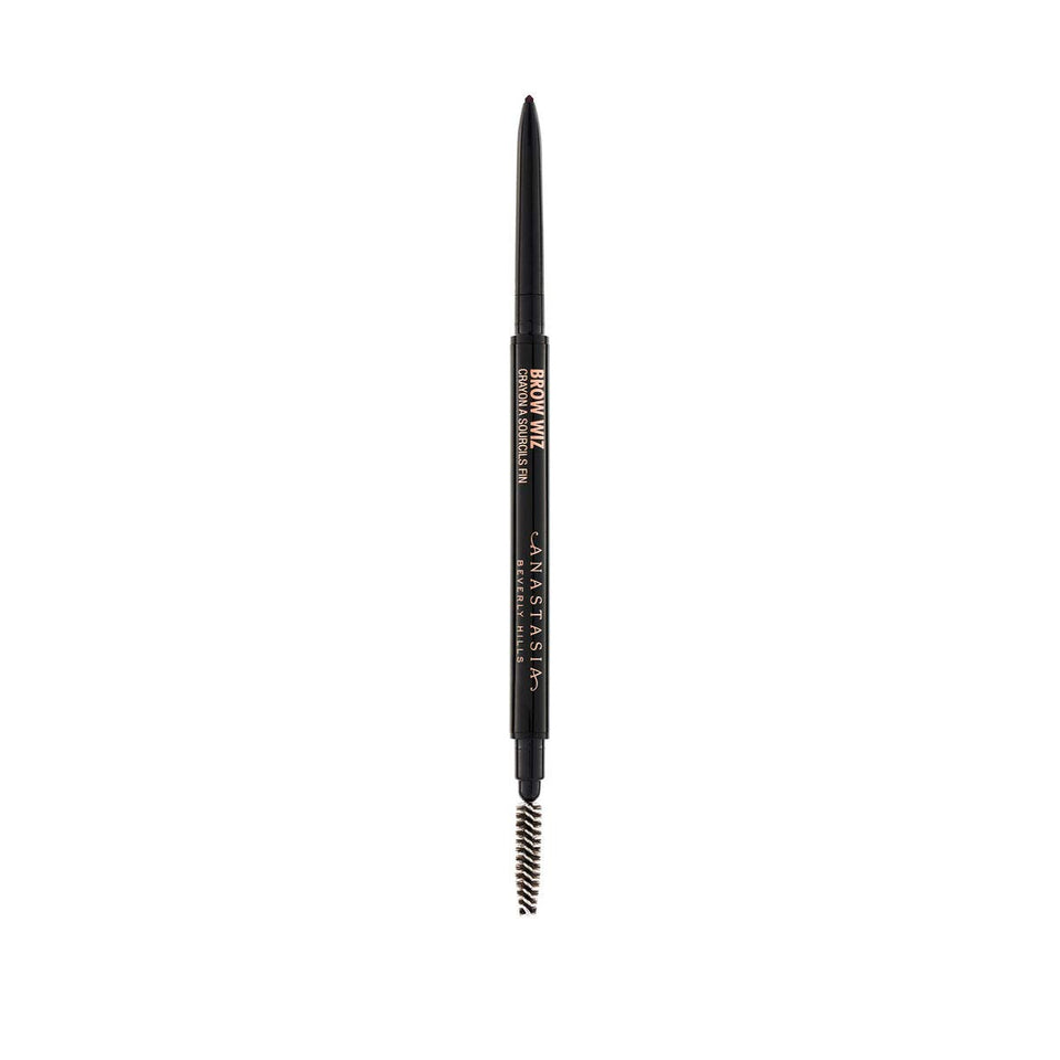 Anastasia Beverly Hills Brow Wiz front packaging showing shade and slim pencil benefit