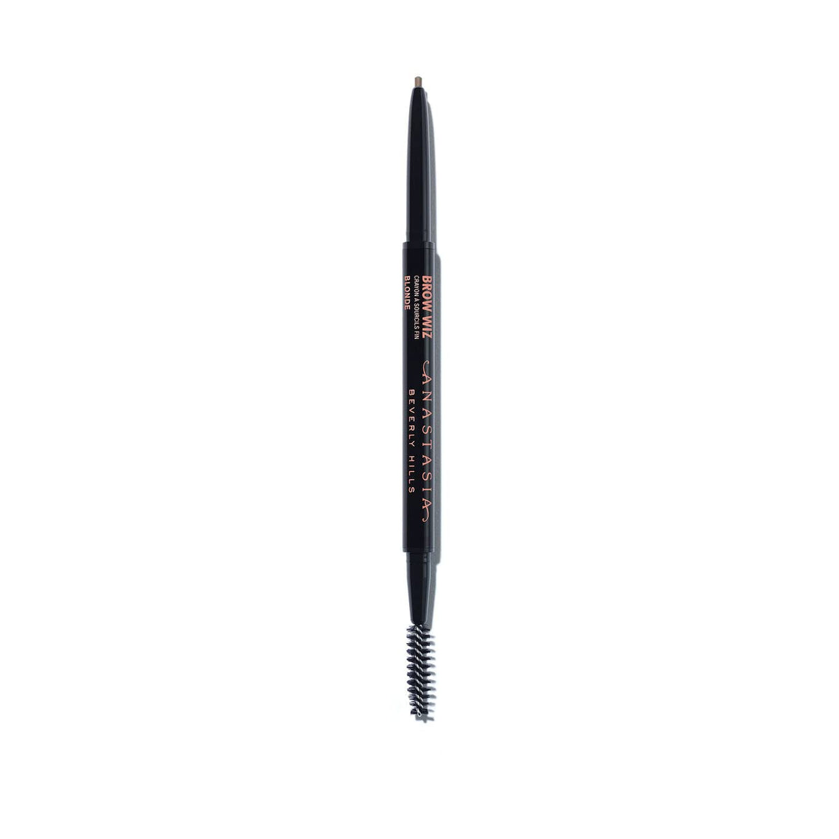 Anastasia Brow Wiz front view showing slim pencil and blonde shade for precise shaping