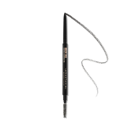 Anastasia Brow Wiz front packaging showing compact pencil and benefits