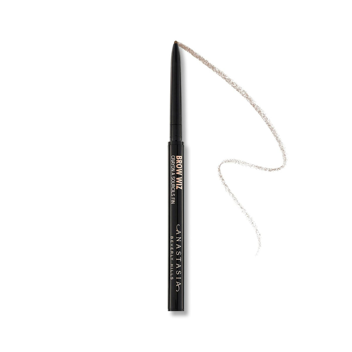 Anastasia Beverly Hills mini Brow Wiz front packaging showing compact pencil and cap