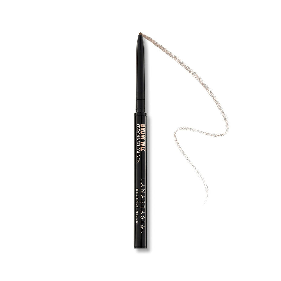 Anastasia Beverly Hills mini Brow Wiz front packaging showing compact pencil and cap