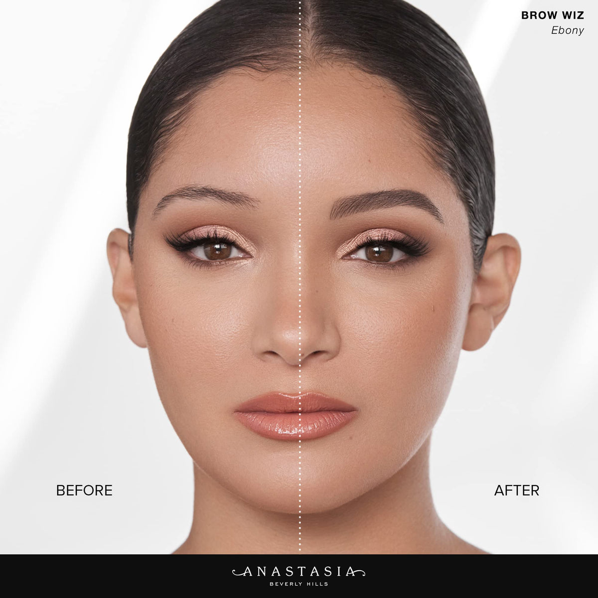 Anastasia Brow Wiz spoolie brush detail blending product for a natural finish