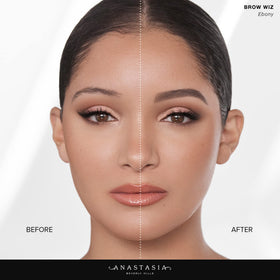 Anastasia Brow Wiz spoolie brush detail blending product for a natural finish