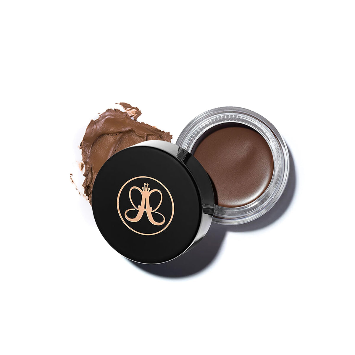 Anastasia Beverly Hills front packaging showing Auburn pomade and benefit of clear shade ID