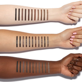 Anastasia Beverly Hills product with spoolie showing ease of blending and natural finish