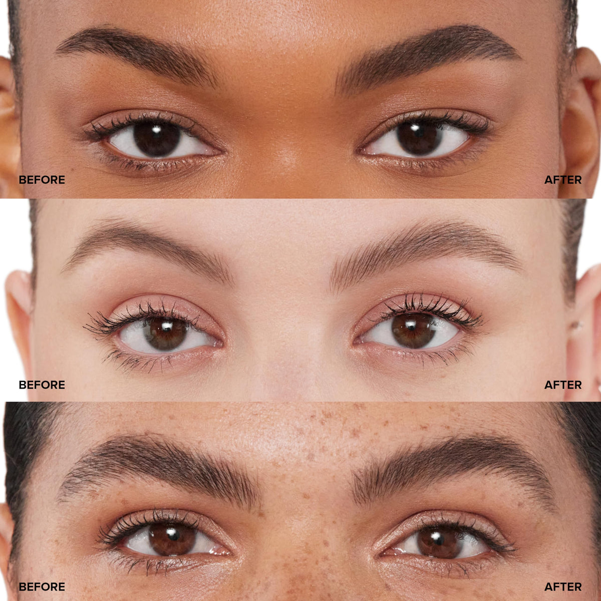 Anastasia Beverly Hills pomade applied with angled brush showing precise strokes and defined brows