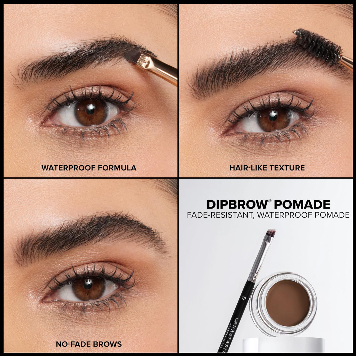 Anastasia Beverly Hills before-and-after brows demonstrating fuller natural result