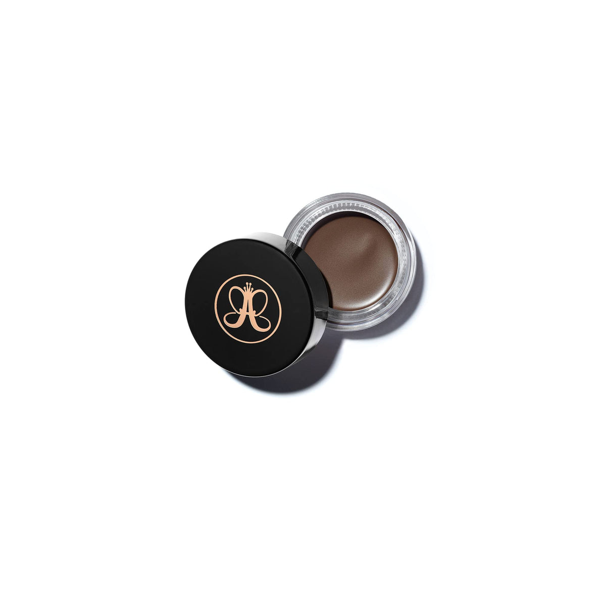Anastasia Beverly Hills pot front view showing Soft Brown shade and compact design benefit