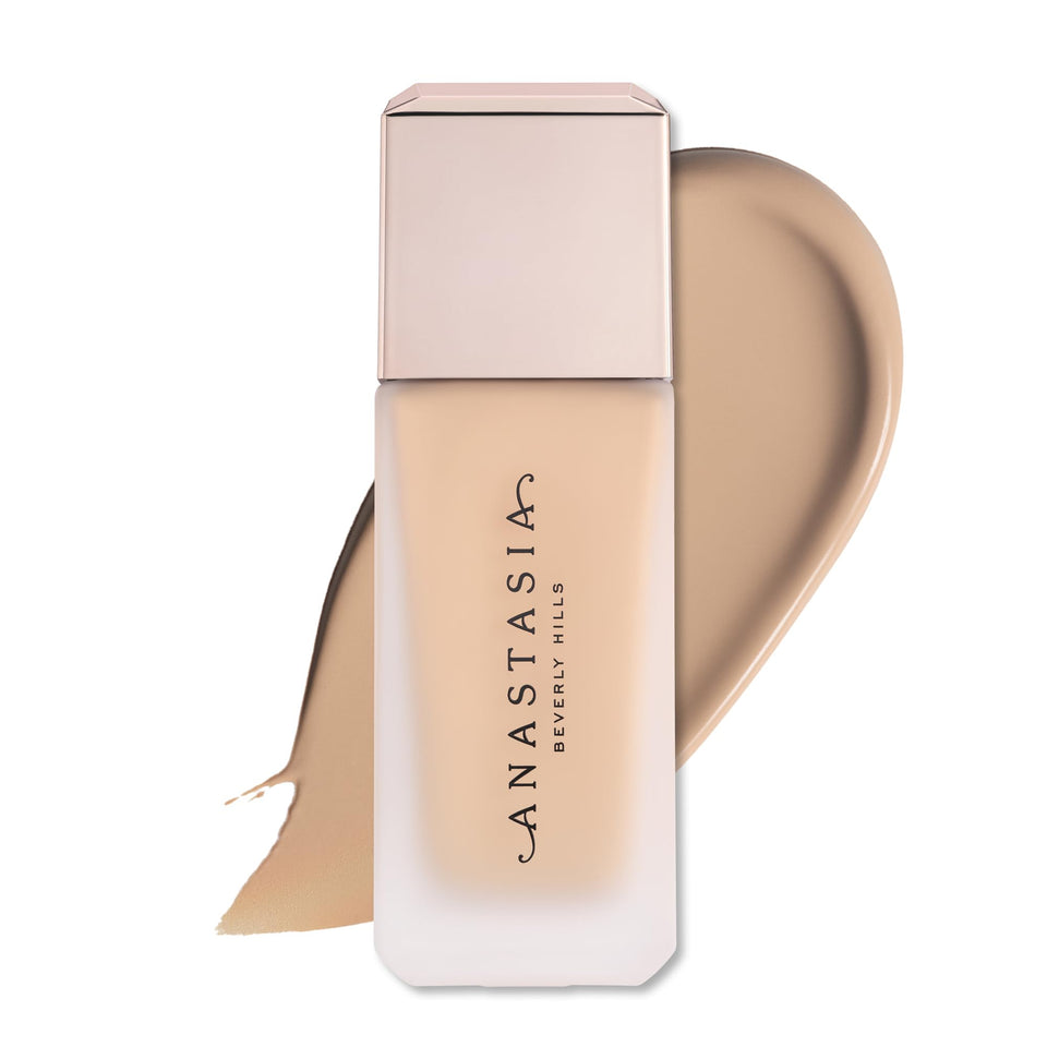 Anastasia Beverly Hills front bottle view showing sleek packaging and full coverage benefit