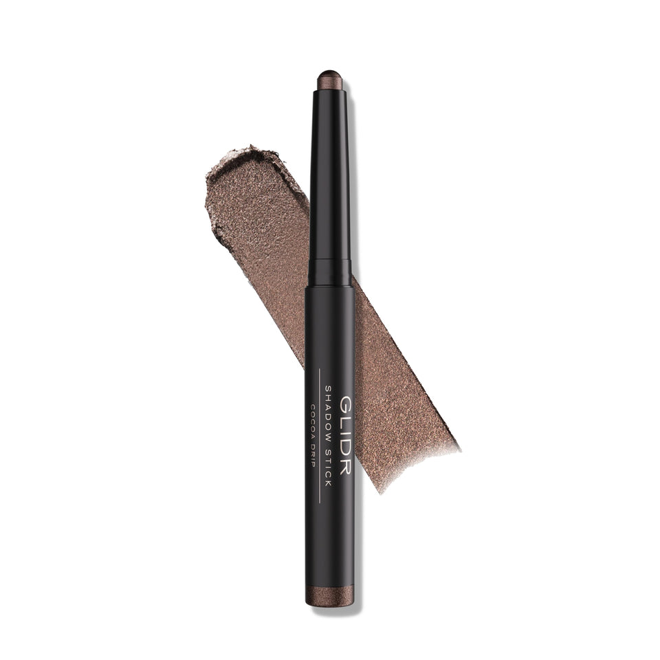 Anastasia Beverly Hills GLIDR front packaging showing Cocoa Drip shade benefit quick application