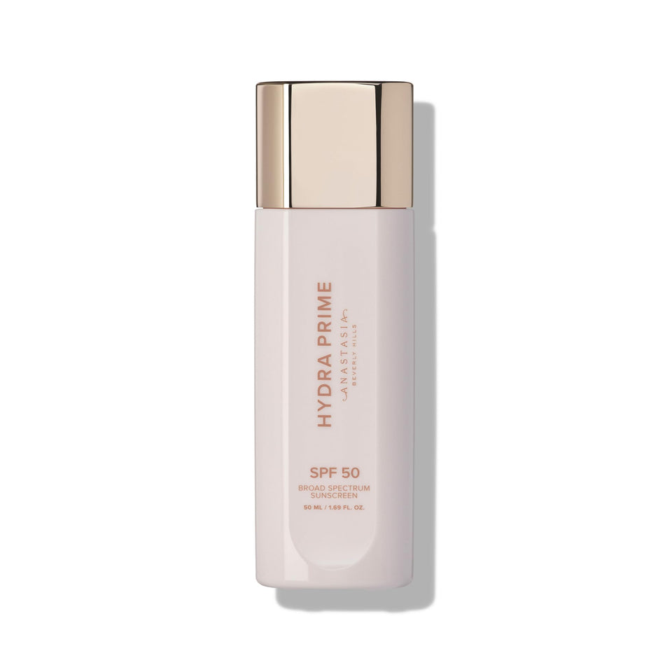 Anastasia Beverly Hills primer front label showing SPF 50 and benefits