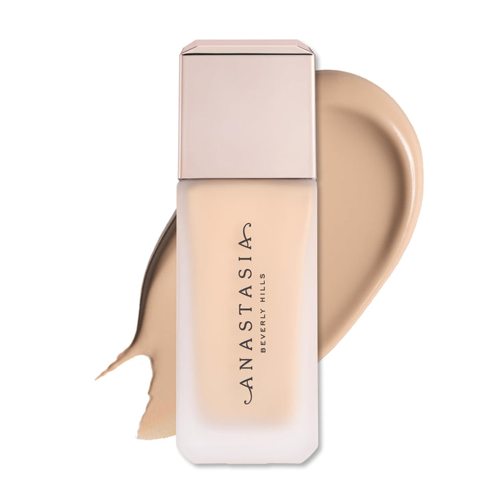 Anastasia Beverly Hills front packaging showing sleek bottle and label, highlights premium finish