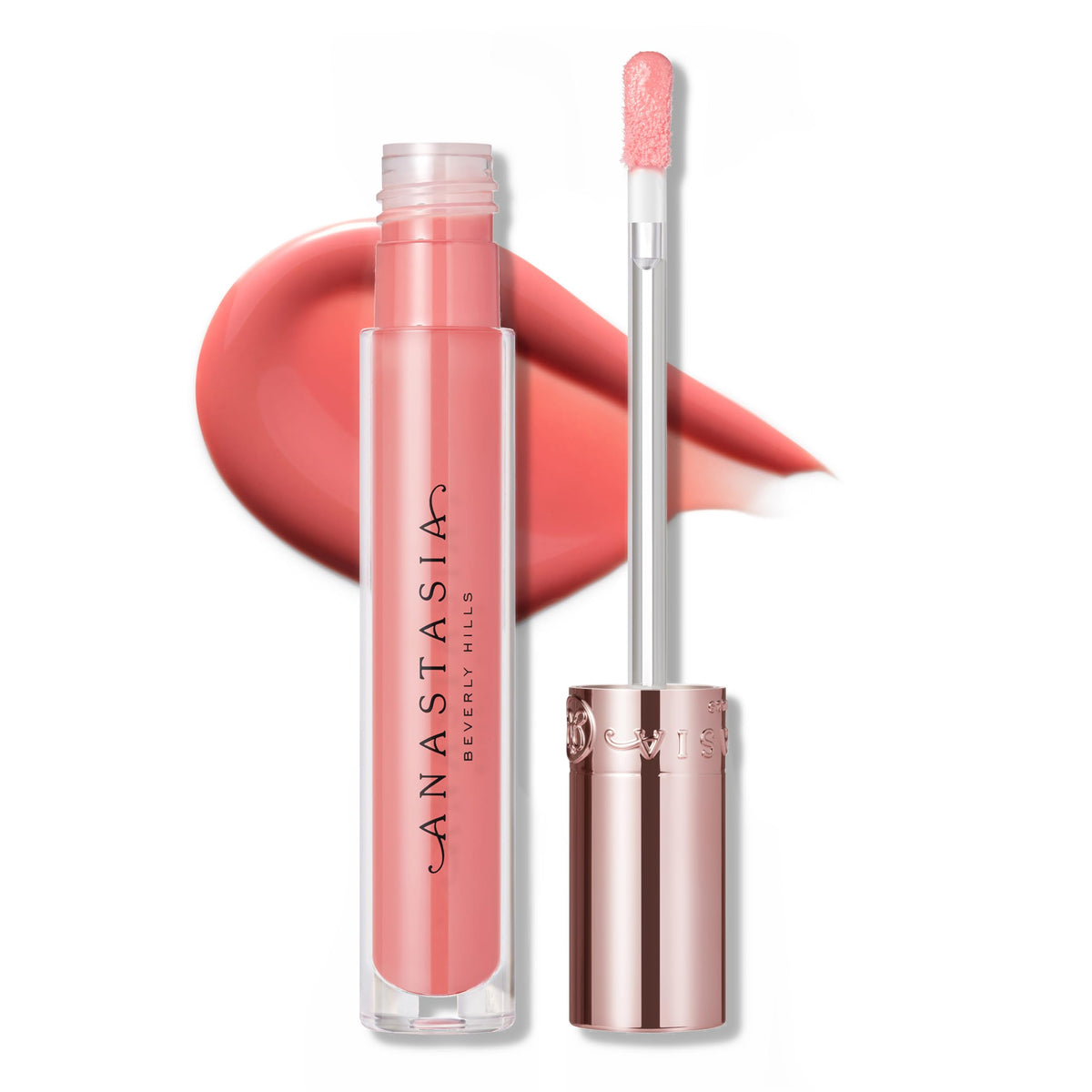 Anastasia Beverly Hills front packaging showing shade and glossy finish benefit